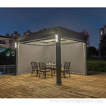 gazebo slatted roof Outdoor Pergola Waterproof Louver